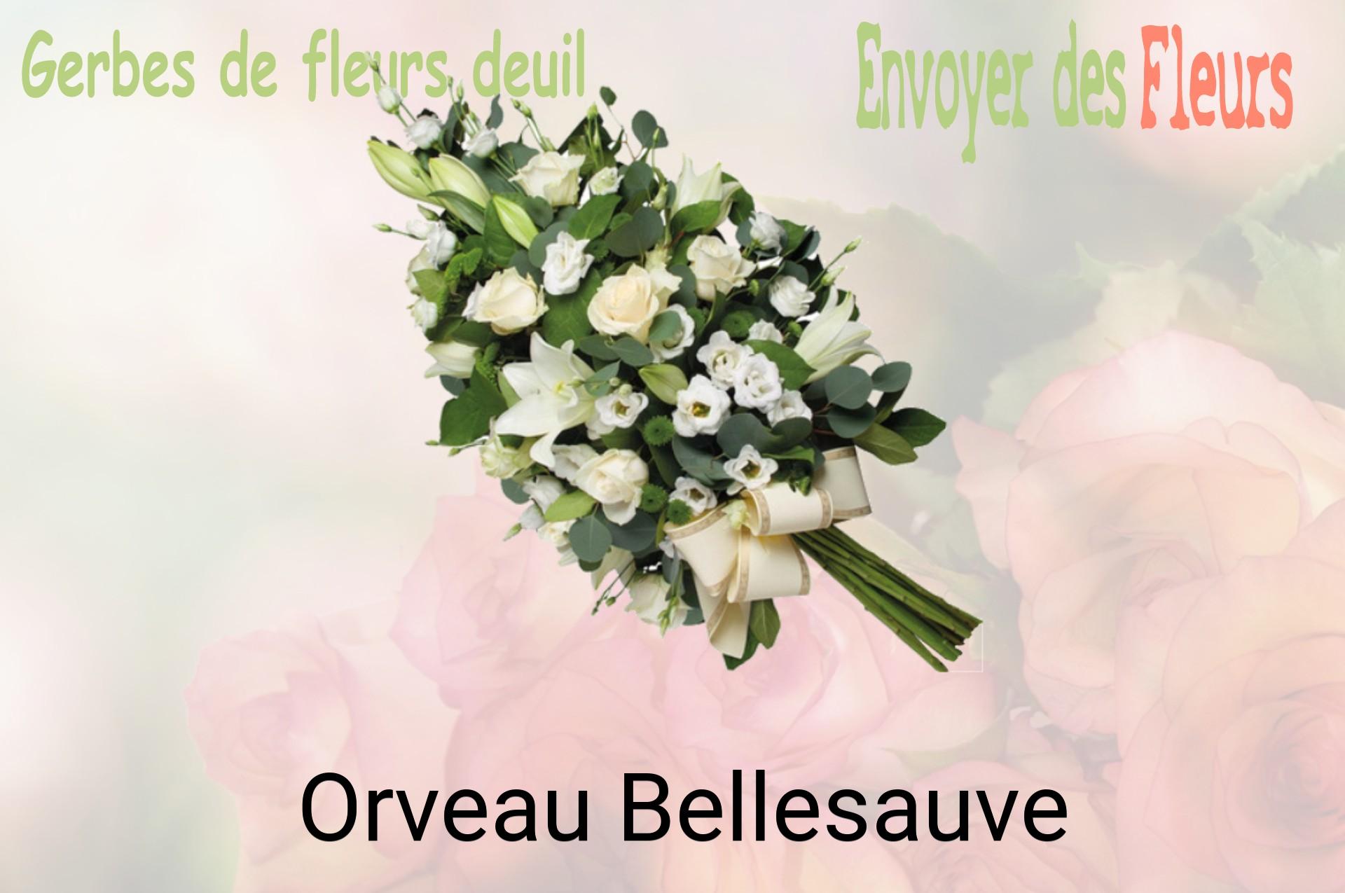 Gerbe de fleurs de deuil livrée à Orveau-Bellesauve